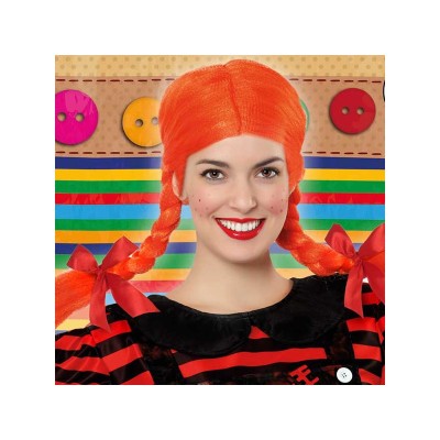 PELUCA TRENZAS NARANJA 39895