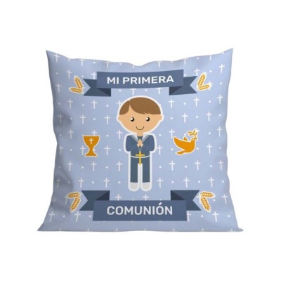 COJIN 1 COMUNION AZUL YRC-0650