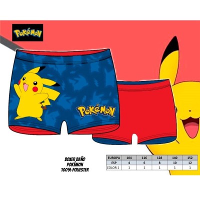 BAÑADOR POKEMON TALLAS...