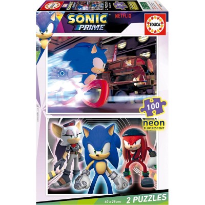 PUZZLE 2x100 SONIC NEON 19629 