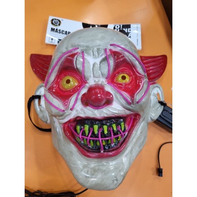MASCARA PAYASO CON LUZ 42165