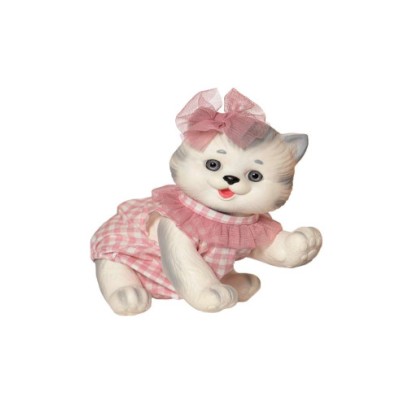 GATO BLANCO RAYAS GRISES 2652