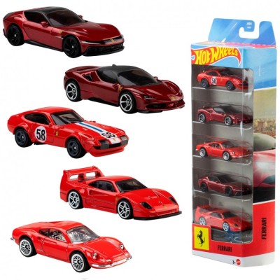 HOTWHEELS PACK 5 FERRARIS...
